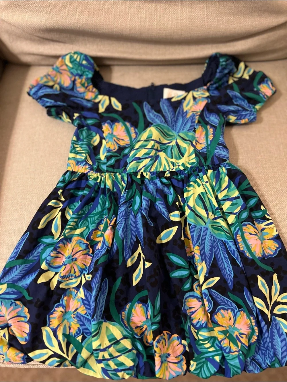 Lily Pulitzer Navy Tropical Floral Dress Toddler